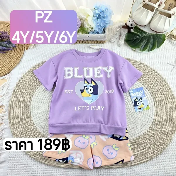 ซ.เสื้อ ม่วง บลูอี้-กก.สั้น ส้ม